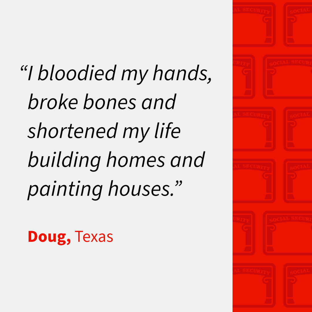Earned Social Security story from Doug, Texas