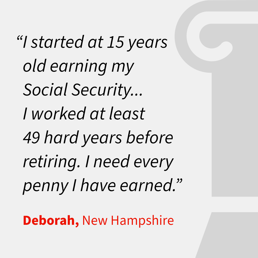 Earned Social Security story from Deborah, New Hampshire